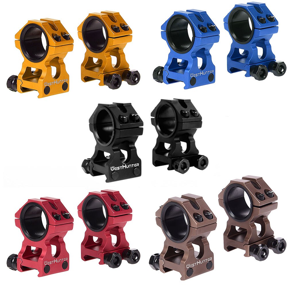 WESTHUNTER Universal Tactical Rifle Scope Mounts 25.4MM/30MM Dual Rings Full CNC Process Picatinny 20mm Optical Sights Mounts