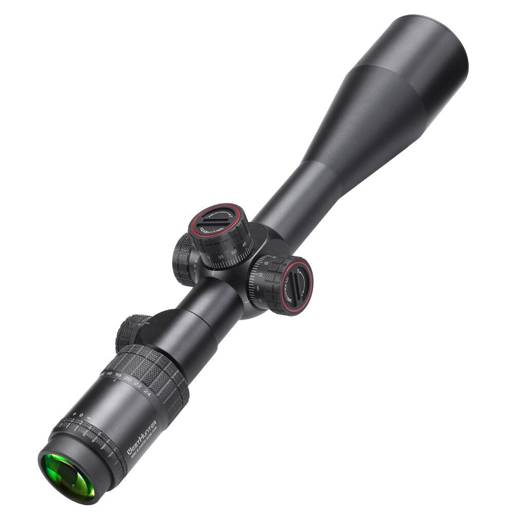 WESTHUNTER WHI 6-24X50 SFIR FFP Scope First Focal Plane Tactical Riflescope Big Parallax Wheel R&G Illuminated Lock Reset Sights