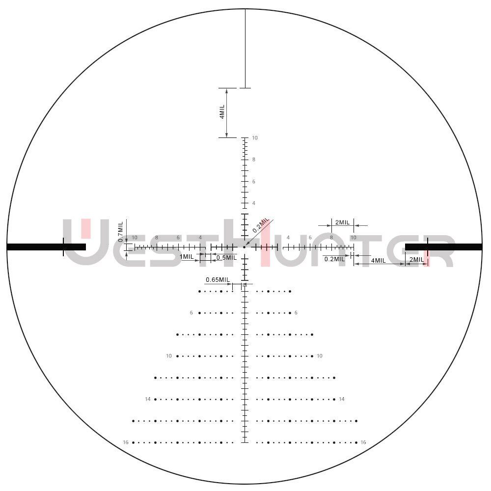WESTHUNTER WHI 6-24X50 SFIR FFP Scope First Focal Plane Tactical Riflescope Big Parallax Wheel R&G Illuminated Lock Reset Sights