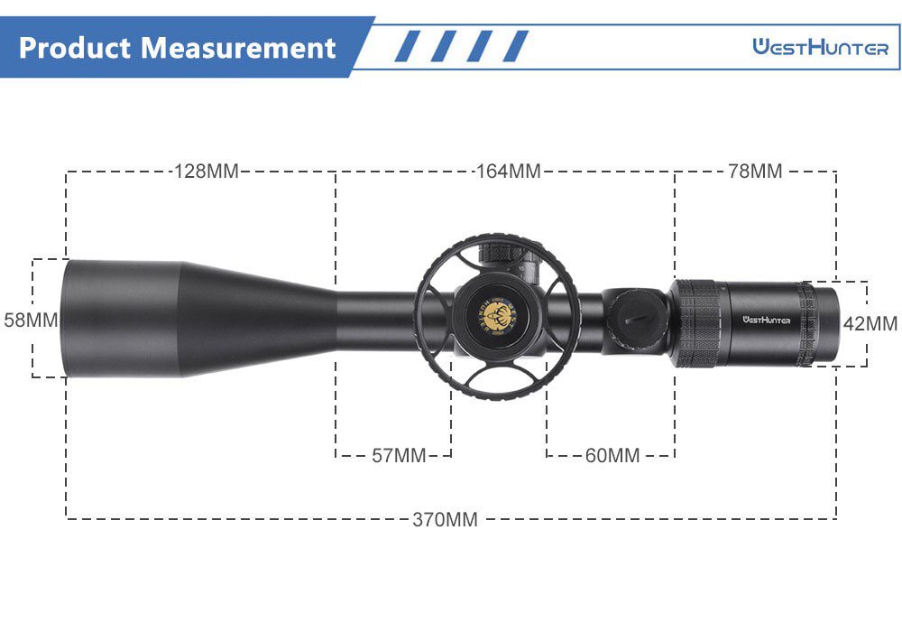 WESTHUNTER WHI 6-24X50 SFIR FFP Scope First Focal Plane Tactical Riflescope Big Parallax Wheel R&G Illuminated Lock Reset Sights