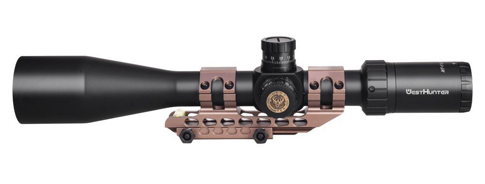 Tan One Piece Picatinny Scope Mounts 25.4mm/30mm Double Rings Hunting Scope Adapter 20mm Weaver Picatinny Rail With Bubble Level