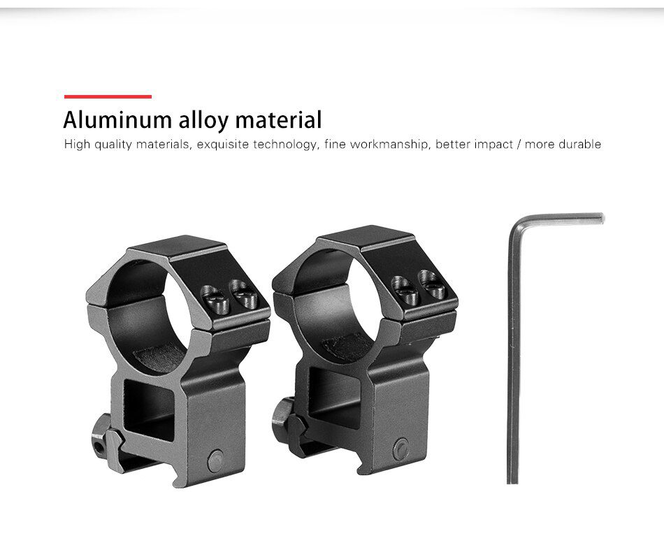 2pcs Rifle Tactical High Profile 30mm Scope Rings 20mm Dovetail Rail Mount