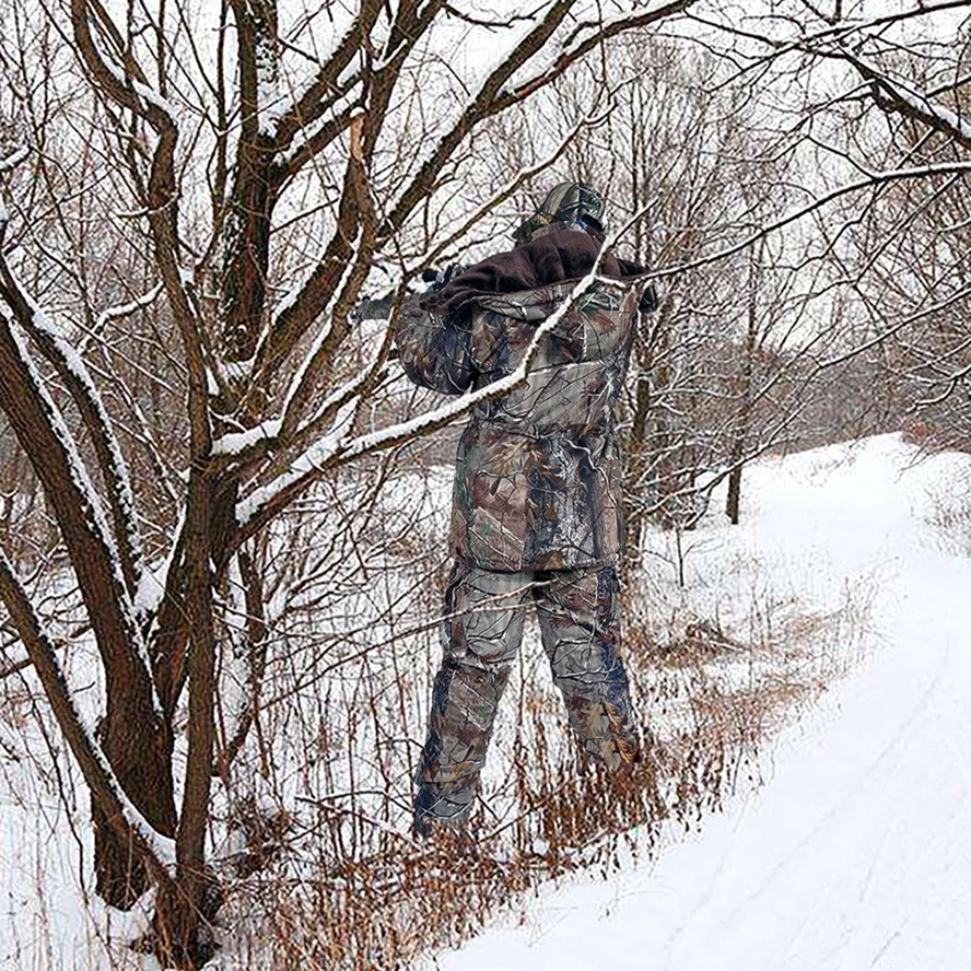 Winter Warm Hunting Clothes Thicken Bird Watching Fishing Cloth Outdoor Bionic Camo Ghillie Suit Sniper Hunting Camouflage Cloth