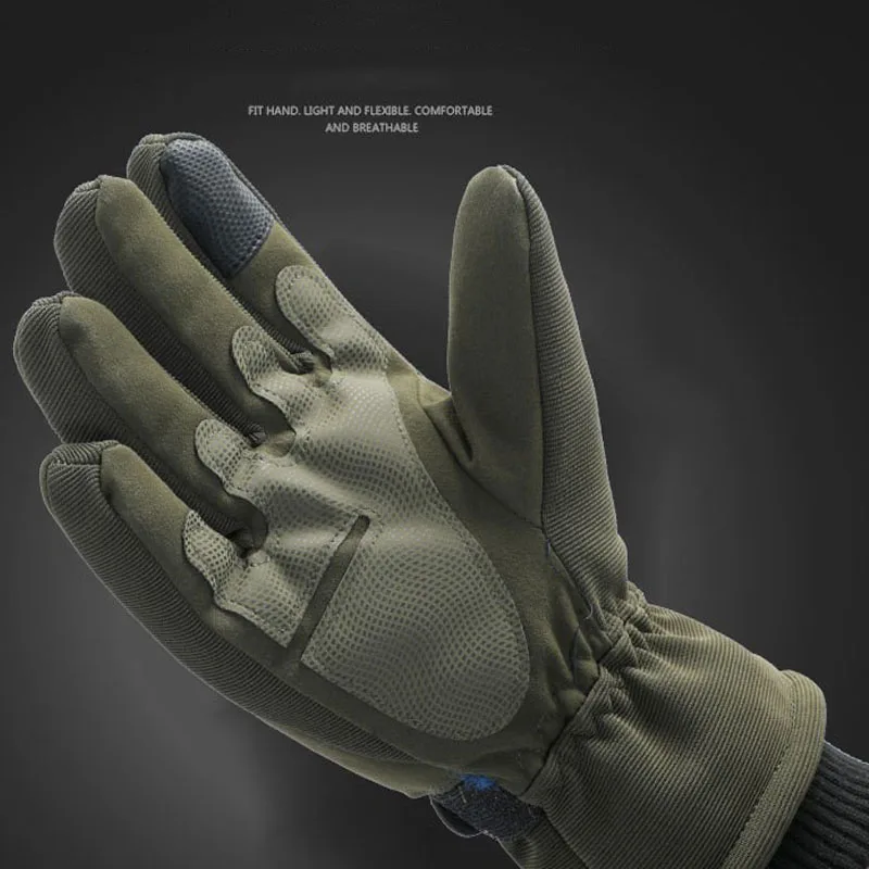 Full Finger Winter Warm Tactical Gloves Military Combat Touch Screen Thermal Gloves Outdoor Skiing Hunting Protective Gloves Men