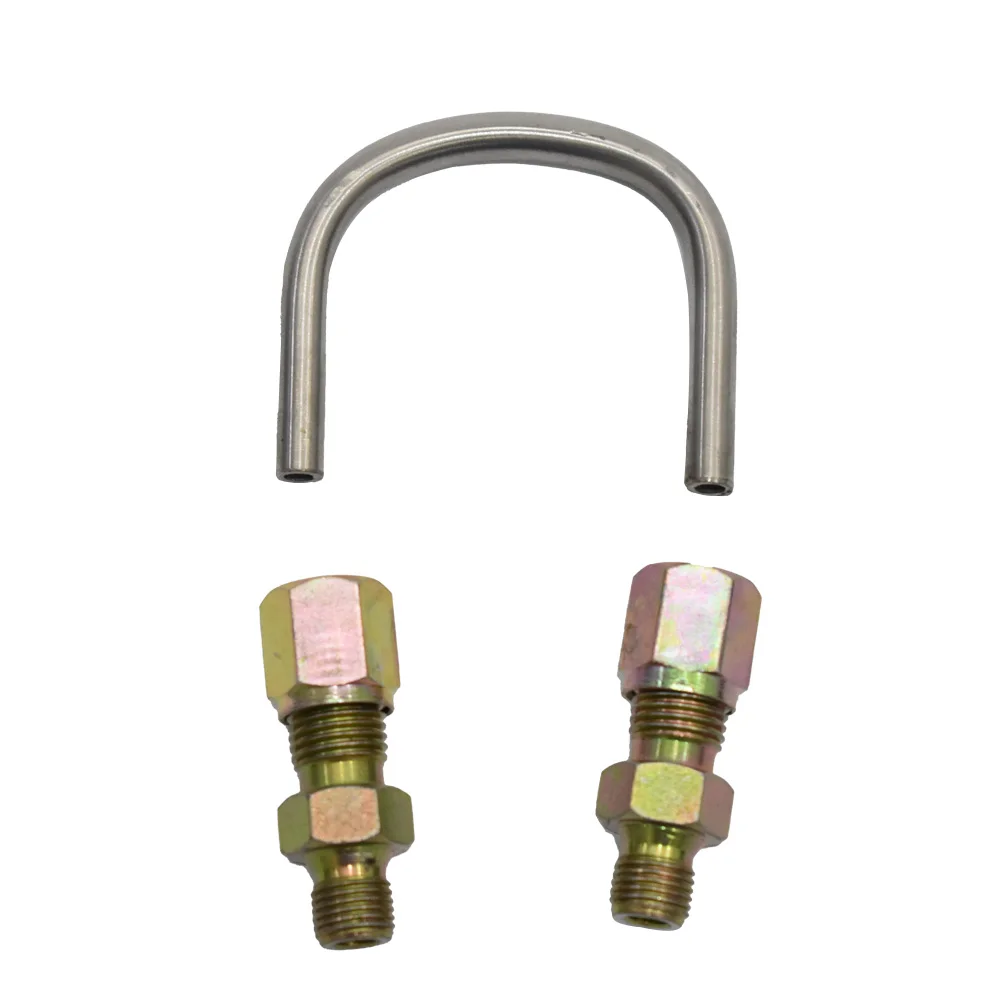 TUXING Copper Tube U-Shaped Tube Copper Tube M10*1 Stainless Steel Connector Adapter for Two Stage Filtration Oil-water Filter TUXING Copper Tube U-Shaped Tube Copper Tube M10*1 Stainless Steel Connector Adapter for Two Stage Filtration Oil-water Filter