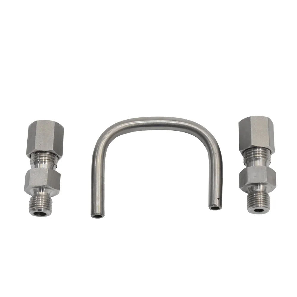 TUXING Copper Tube U-Shaped Tube Copper Tube M10*1 Stainless Steel Connector Adapter for Two Stage Filtration Oil-water Filter TUXING Copper Tube U-Shaped Tube Copper Tube M10*1 Stainless Steel Connector Adapter for Two Stage Filtration Oil-water Filter