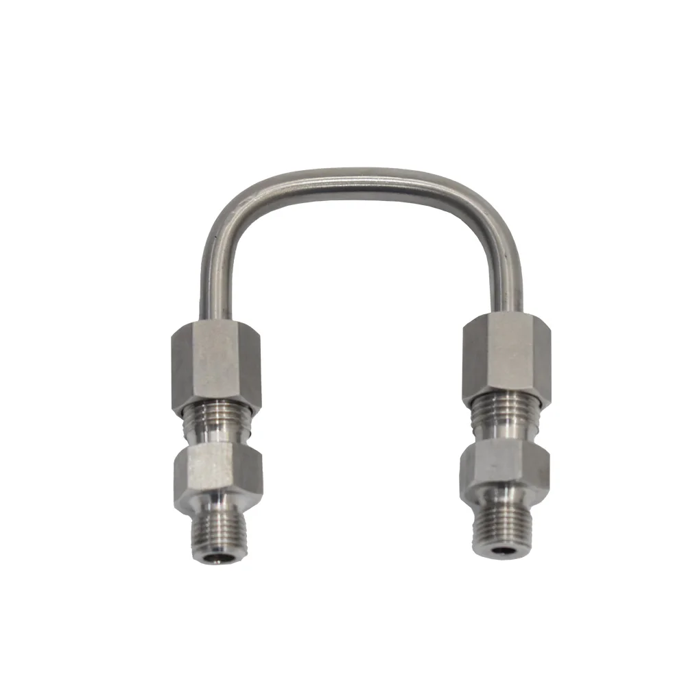 TUXING Copper Tube U-Shaped Tube Copper Tube M10*1 Stainless Steel Connector Adapter for Two Stage Filtration Oil-water Filter TUXING Copper Tube U-Shaped Tube Copper Tube M10*1 Stainless Steel Connector Adapter for Two Stage Filtration Oil-water Filter