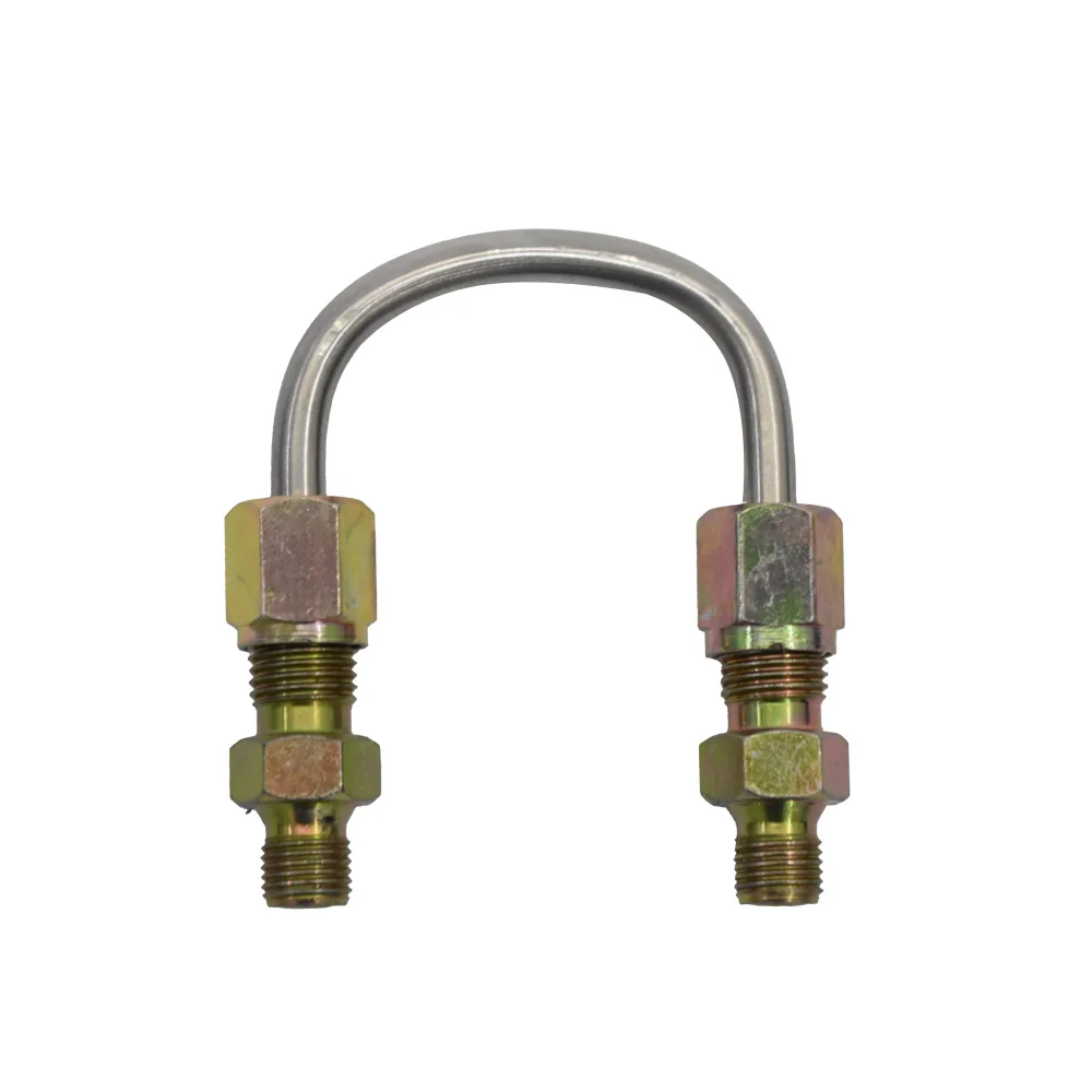 TUXING Copper Tube U-Shaped Tube Copper Tube M10*1 Stainless Steel Connector Adapter for Two Stage Filtration Oil-water Filter TUXING Copper Tube U-Shaped Tube Copper Tube M10*1 Stainless Steel Connector Adapter for Two Stage Filtration Oil-water Filter