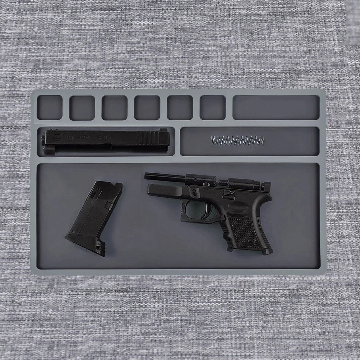 Tactical Glock 17 19 Taurus G2C HK USP P226 P229 CZ-75 1911 Most Pistol Soft Rubber Gun Cleaning Mat Handgun Maintenance Pad