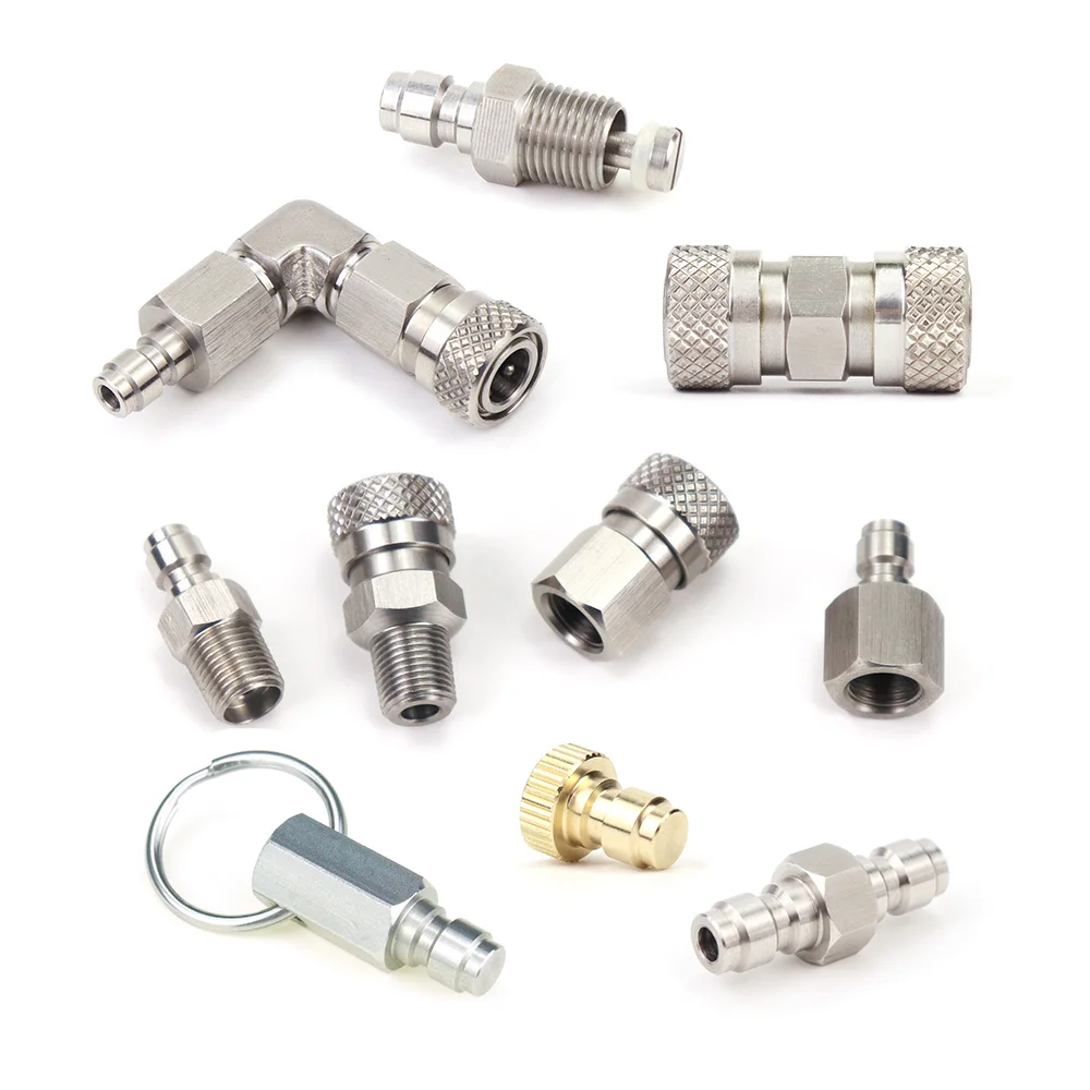 High Pressure 8MM Foster Quick Disconnect Male Female Adaptor Fill Nipple Blind Plug Thread 1/8NPT&1/8BSP&M10*1