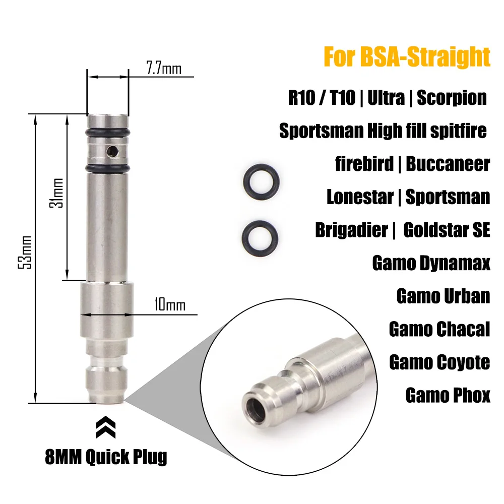 Air Fill Filling Probe For FX Hatsan,BSA,Webley,SMK Artemis,Cricket,WEIHRAUCH,Walther, PR900, Rotex R8 and RM8 Brocock