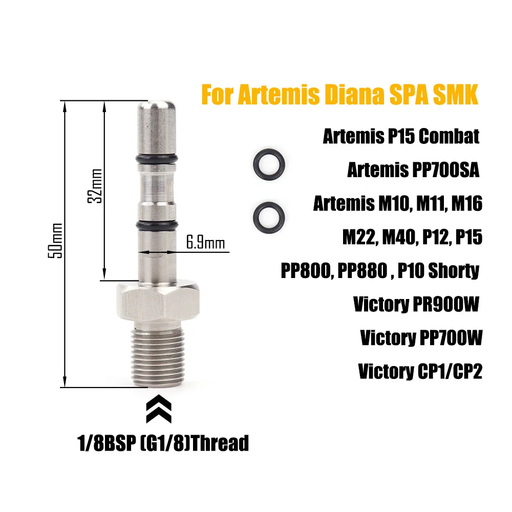 Air Fill Filling Probe For FX Hatsan,BSA,Webley,SMK Artemis,Cricket,WEIHRAUCH,Walther, PR900, Rotex R8 and RM8 Brocock